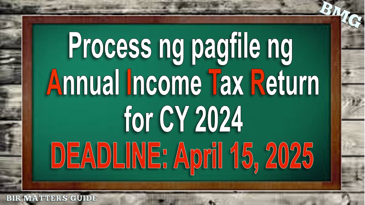 Process of Filing Annual Income Tax Return