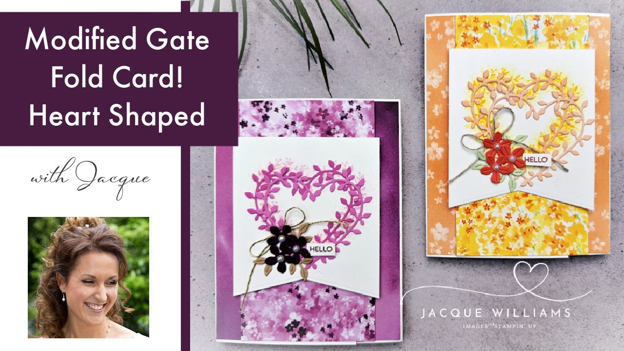 Modified Gate Fold Fun Fold Card!  with the Heart Shaped Stamps & Dies