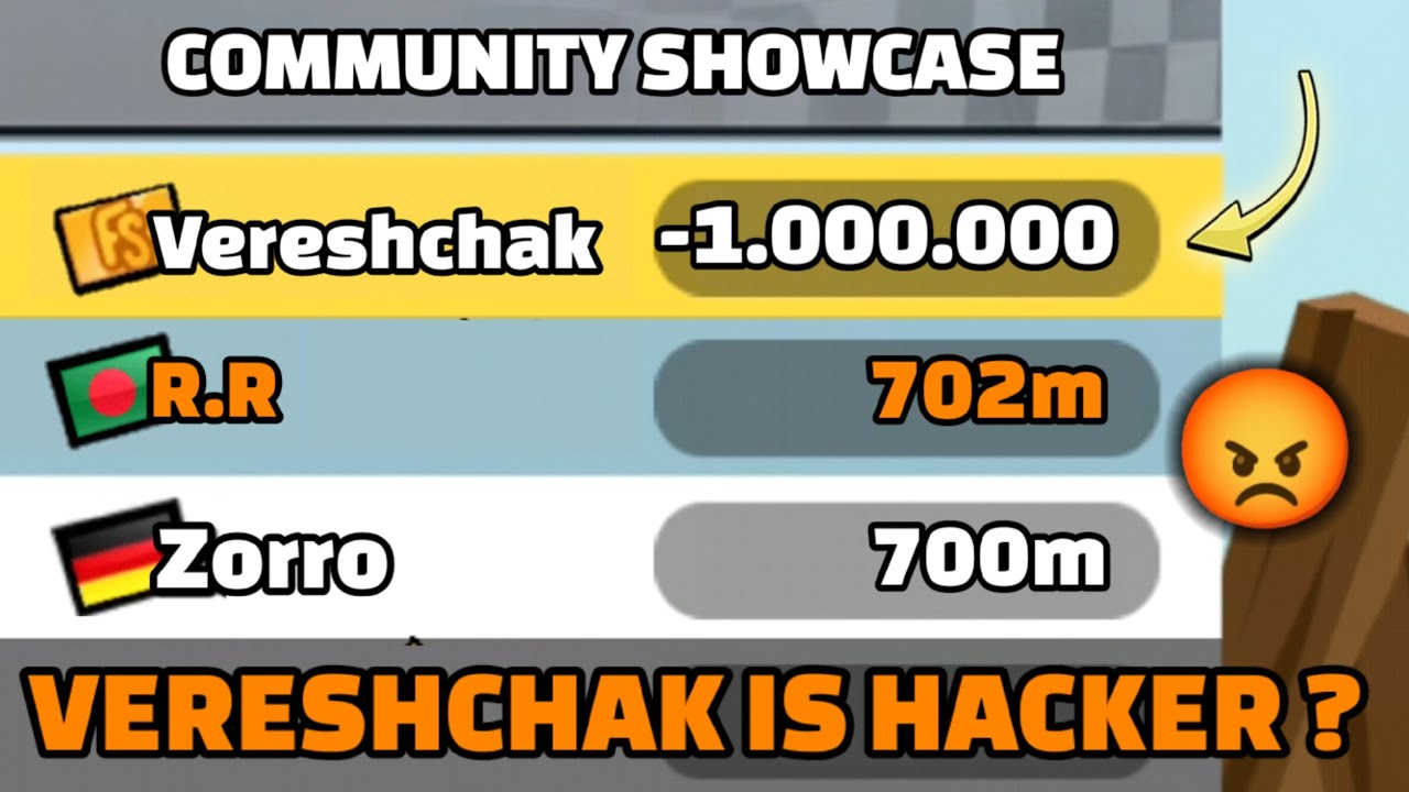 FAKE VERESHCHAK HACKER ? 😡 & UNFAIR COMMUNITY SHOWCASE 😥 Hill Climb Racing 2
