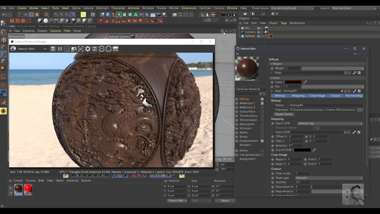 0205. Cinema 4D Tutorial - CentiLeo Render
