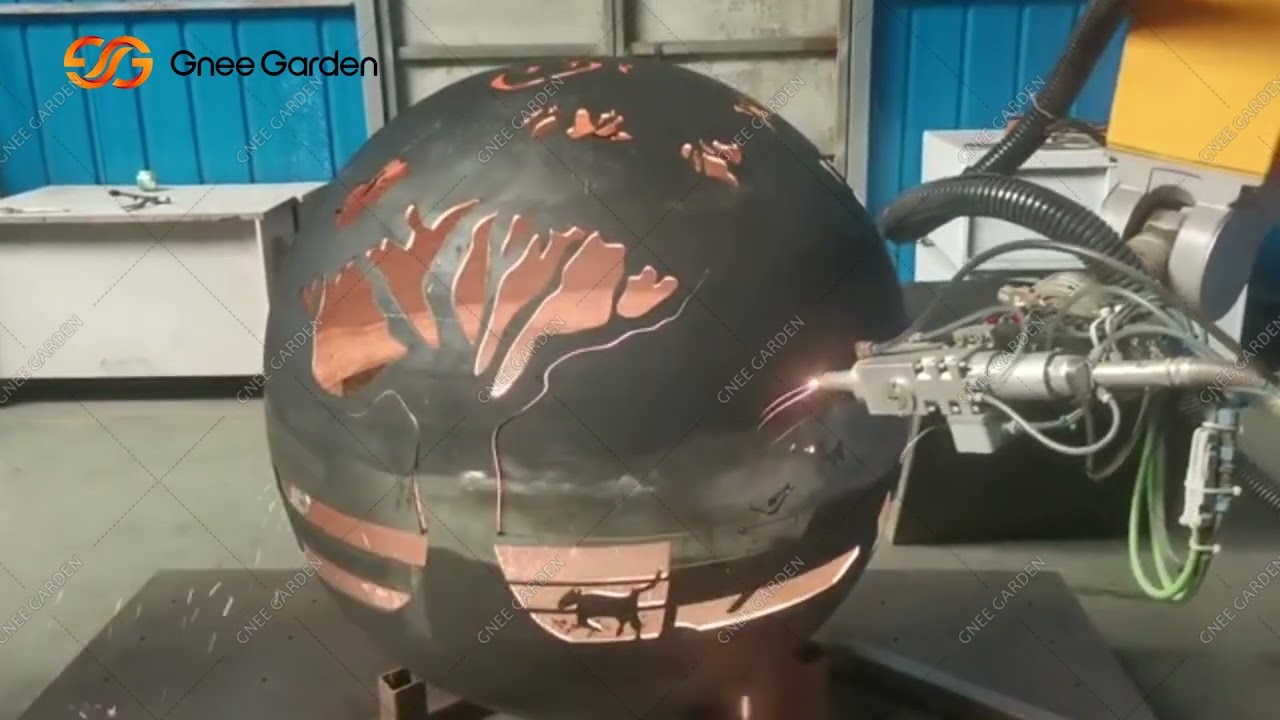 Sphere Fire Pit Bowl Charcoal Steel Brazier Fire Circle