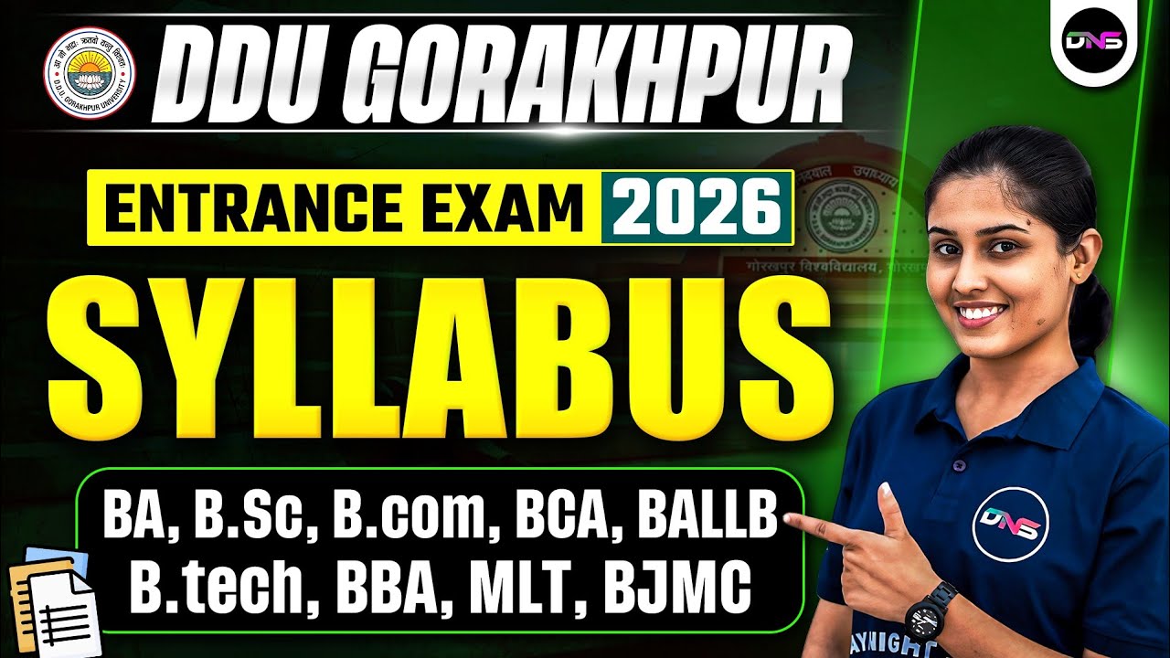 DDU Gorakhpur University Entrance Exam 2026 Syllabus || DDU Entrance Exam Syllabus 2026 || UG Course