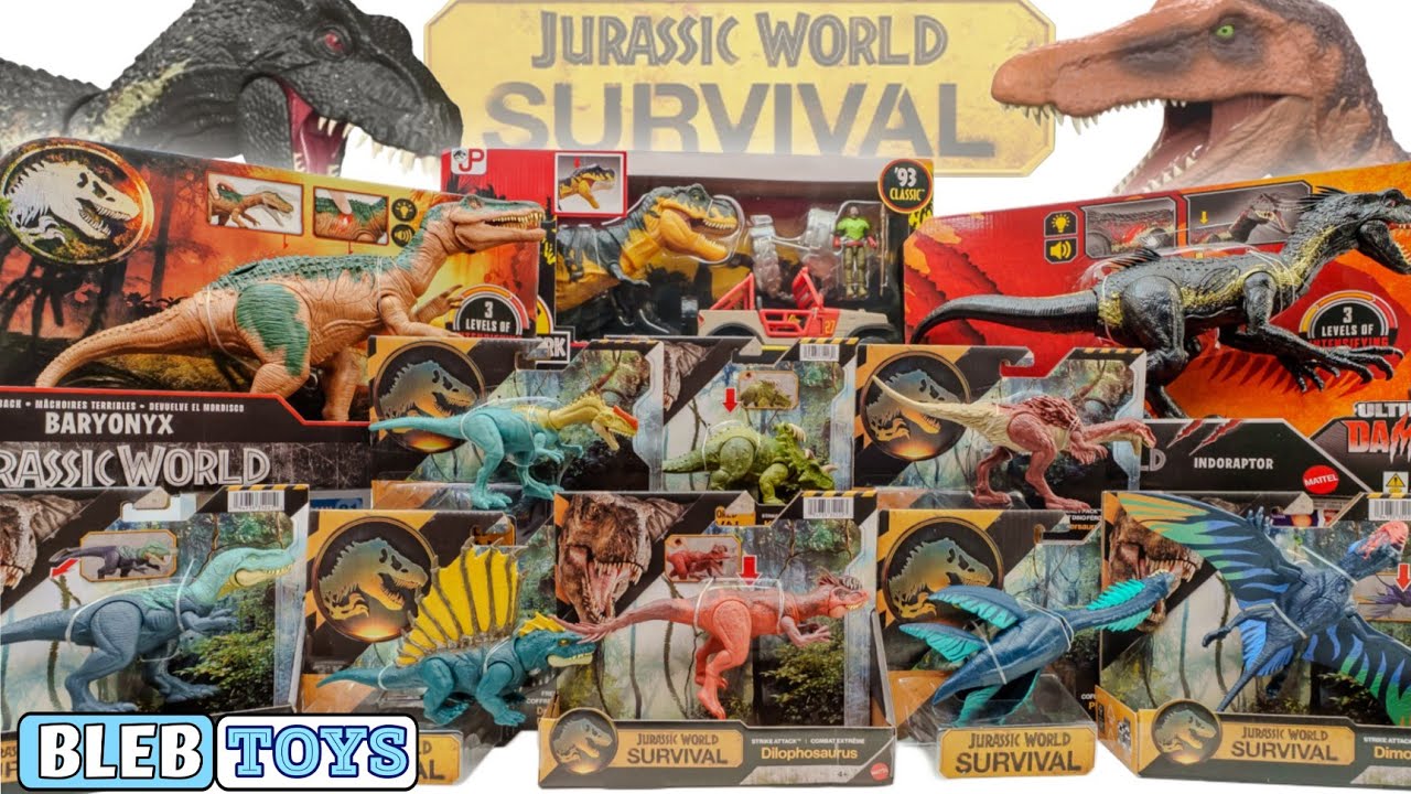 Jurassic World Survival toy collection unboxing PART 2 | No talking toy Review | ASMR