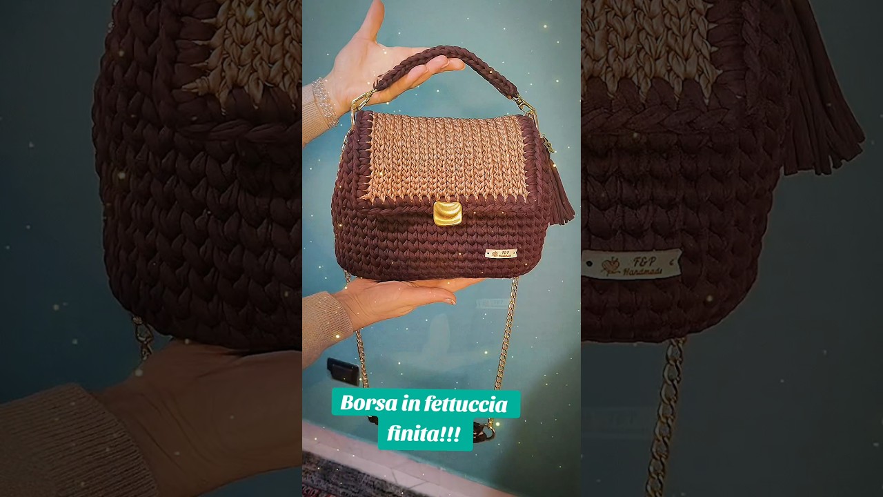 Borsa all' uncinetto in fettuccia, un altro ordine finito...