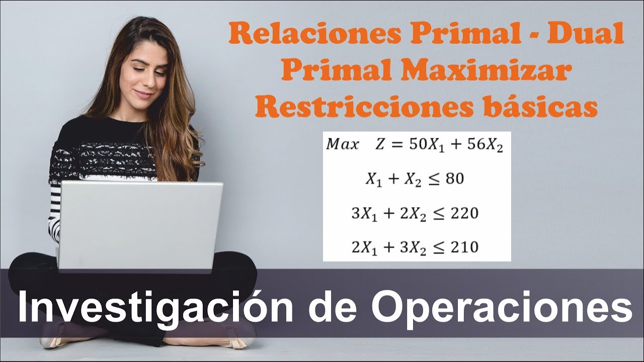 TIP IO - 21. Relaciones Primal - Dual. Obtener un dual de un primal maximizar. Básico