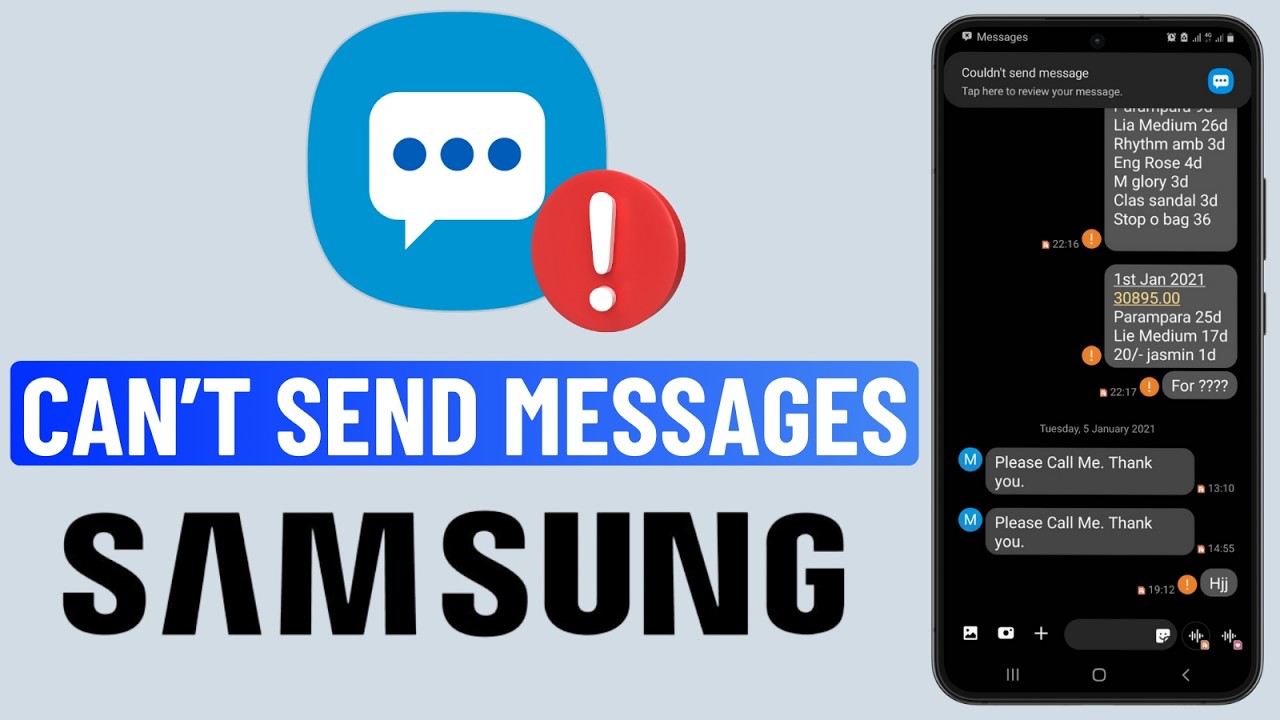 Fix Samsung Phone Cannot Send Text Messages (But Can Receive)