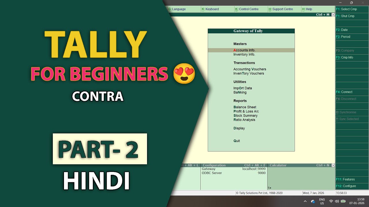 Tally ERP 9 for Beginners | Step By Step | Hindi | Basic to Advance | Part -2