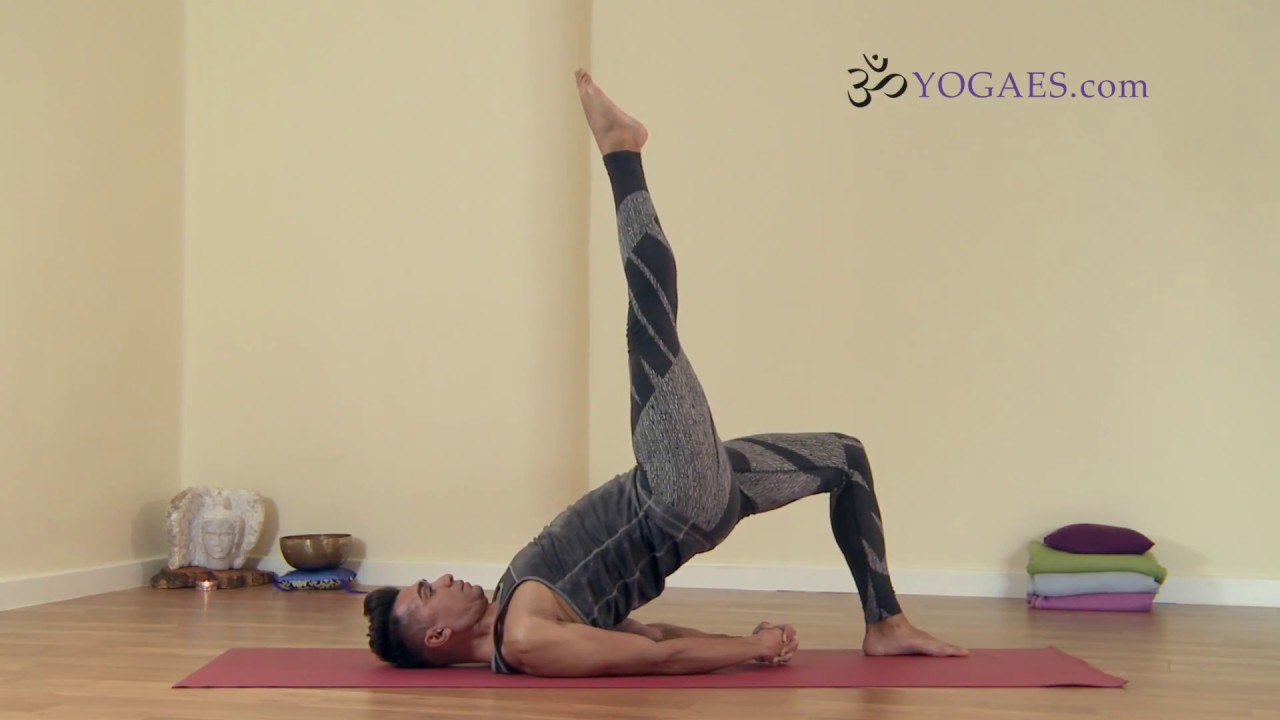 El puente con pierna extendida - Eka Pada Setu Bandha Sarvangasana
