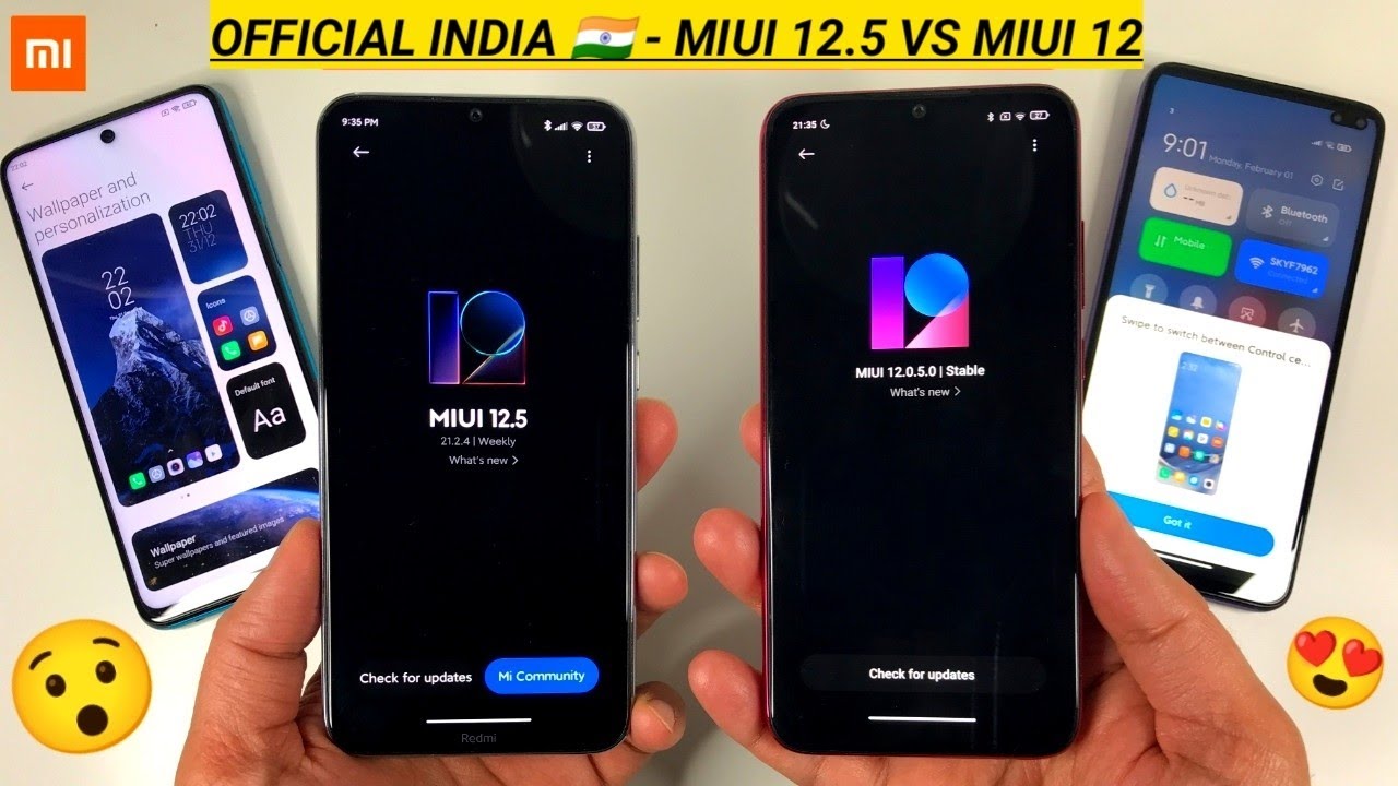 OFFICIAL INDIA MIUI 12 STABLE UPDATE | MIUI 12 VS MIUI 12.5 | FULL COMPARISON & FEATURES | MIUI 12.5