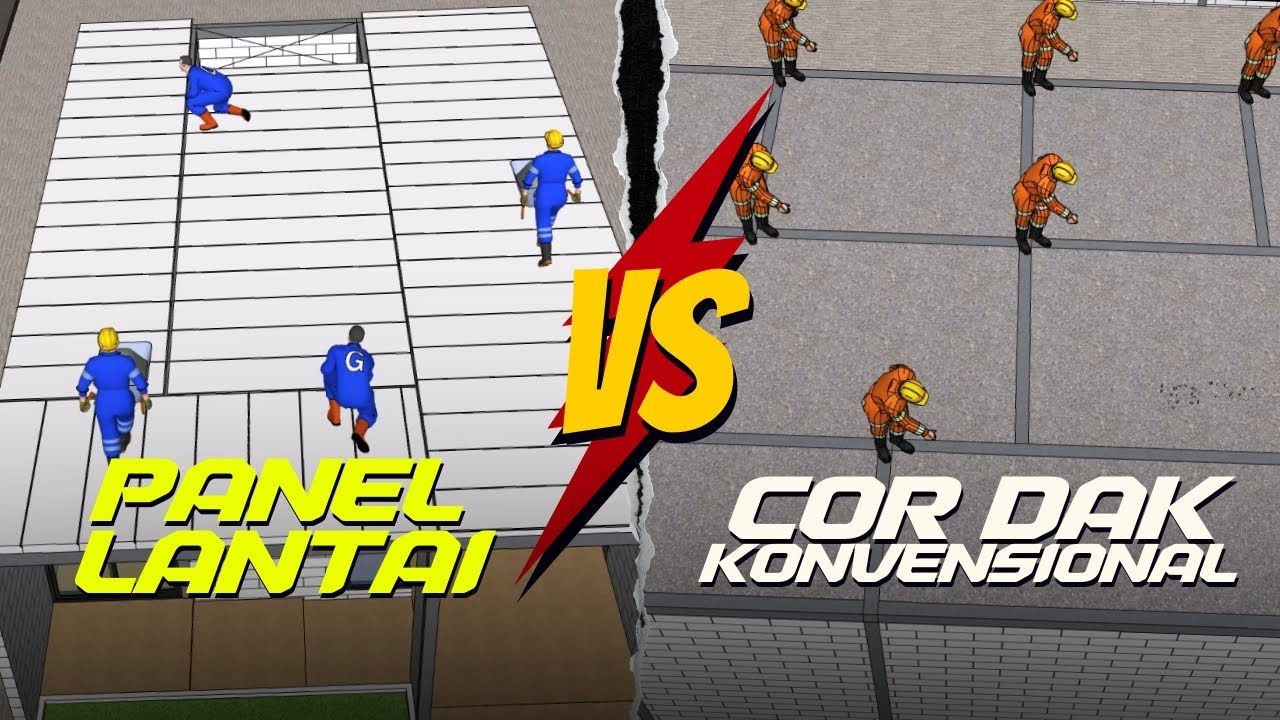 LEBIH HEMAT MANA..??? PANEL LANTAI VS COR DAK KONVENSIONAL ..!!!