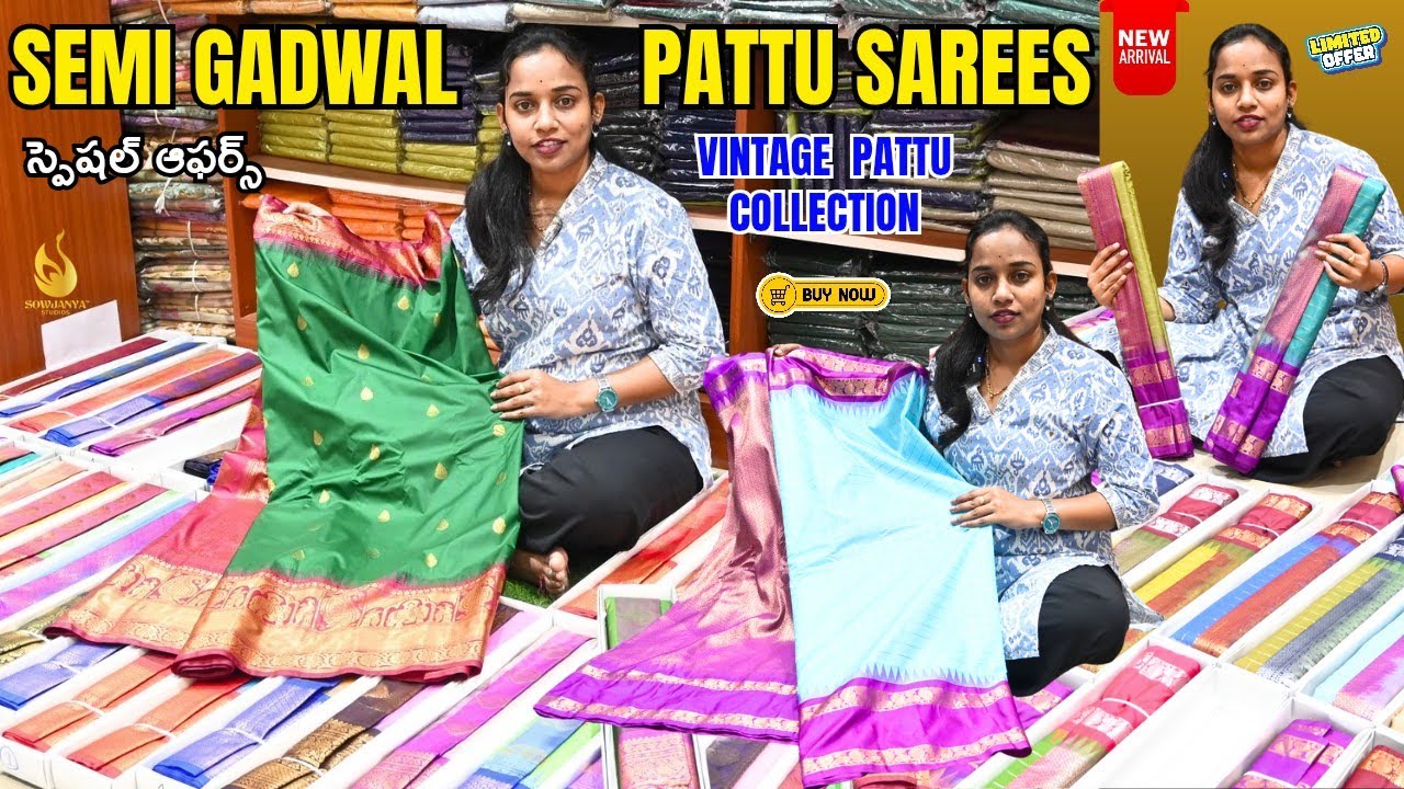 🥳Gadwal Sarees RESTOCKED🥳|FESTIVAL SALE 🎉|single saree home delivery |@Sowjanyastudios