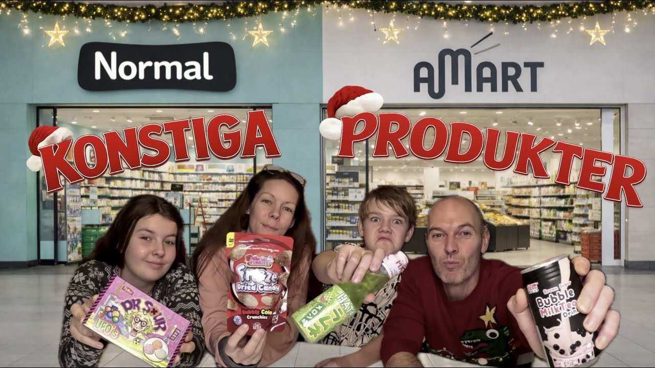 VI TESTAR KONSTIGASTE GODISET från NORMAL & A-MART 😱
