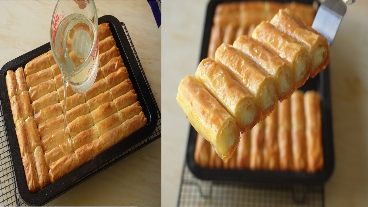 حلويات رمضان | طريقه عمل الباسطه (البقلاوه) بحشوه القشطه وحشوه المكسرات..Easy baklava Recipe