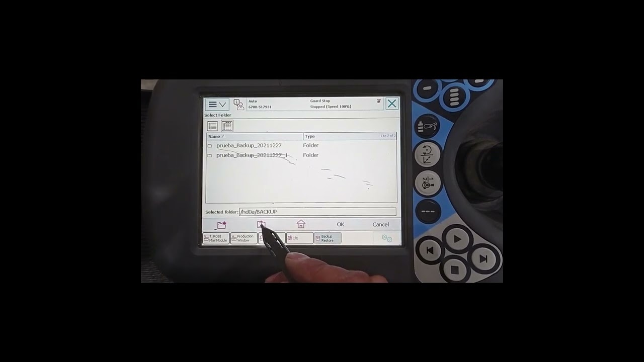 Backup de Controlador IRC5 ABB en USB