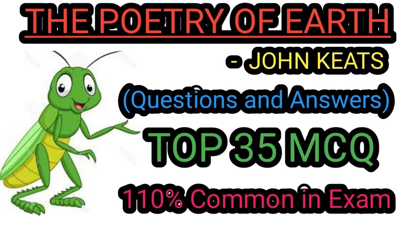 The Poetry of Earth || HS Class 12 || MCQ || English Suggestion - 2023