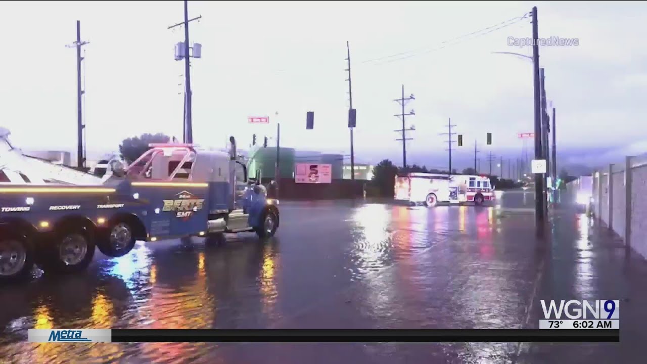 Severe storms roll through Chicagoland, causing flooding in Northwest Indiana