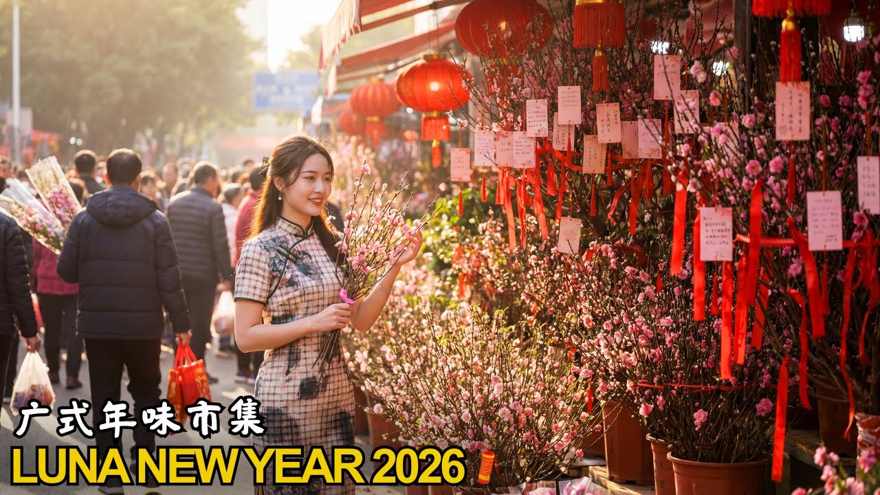 Chinese New Year Flower & Street Food Market in Guangdong 2026 🌸🥢 | 广式年味市集