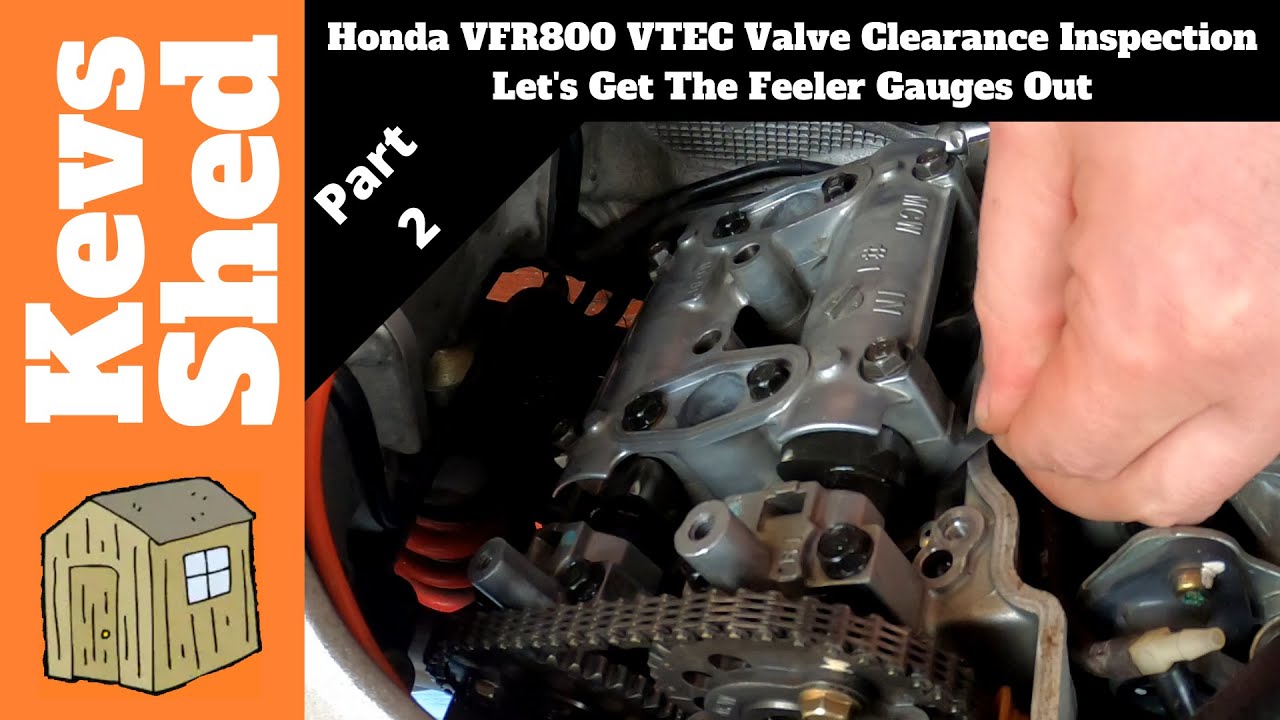 Honda VFR800 VTEC Valve Clearance Inspection, Part 2 - Let's Get The Feeler Gauges Out!