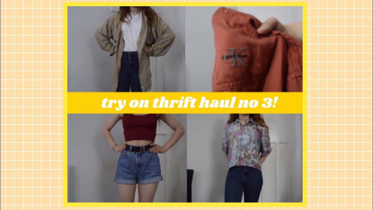 huge try on thrift haul no.3 - calvin klein, givenchy, nike etc | abby thomas