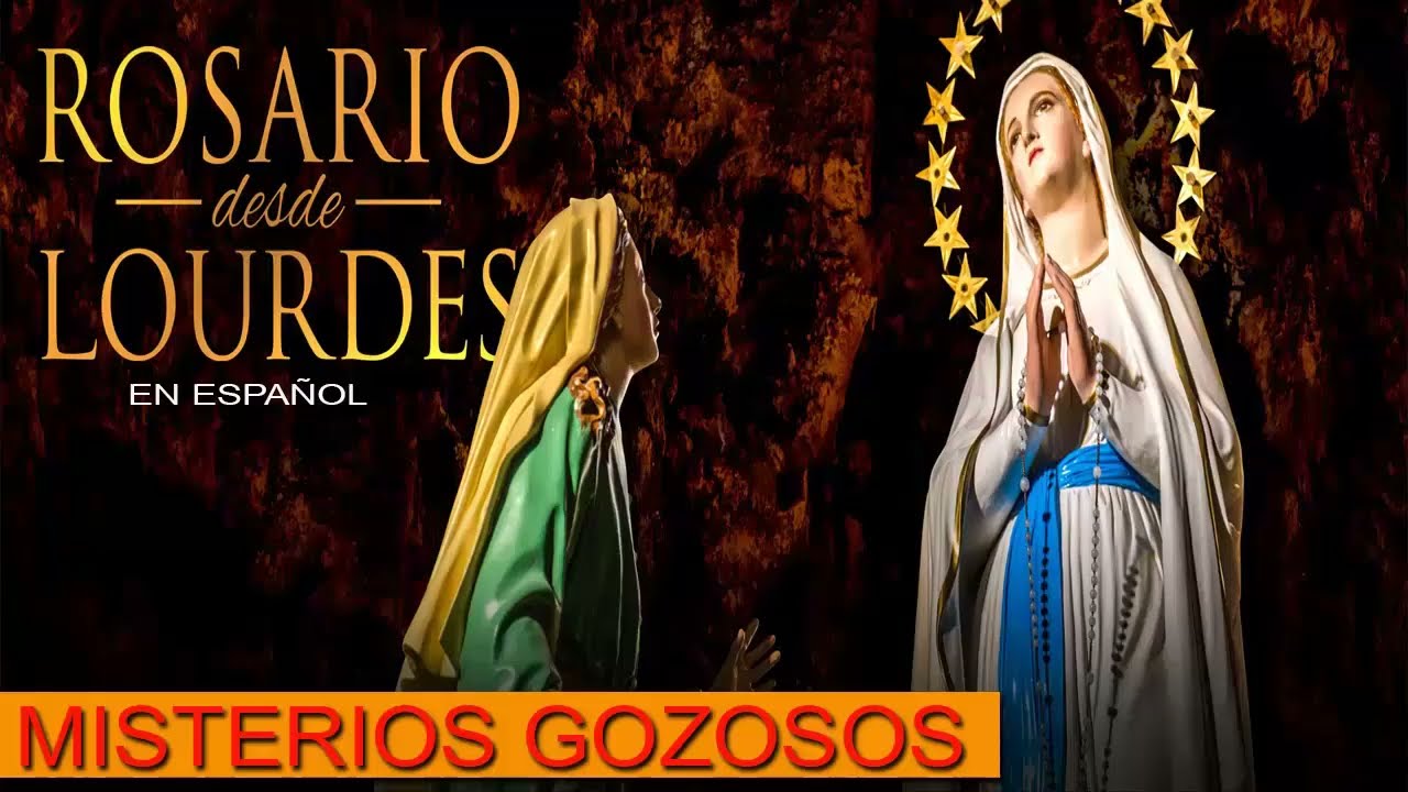 Rosario desde Lourdes en Español de HOY MISTERIOS GOZOSOS lunes 2 de febrero de 2026