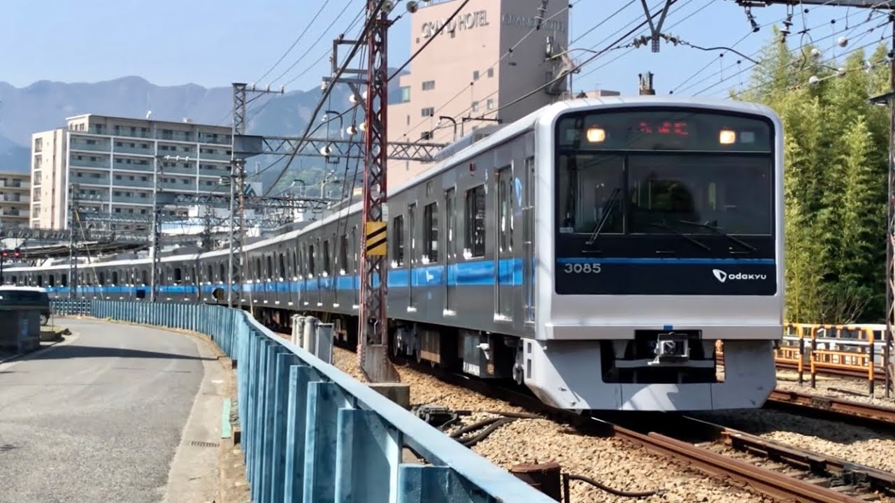 小田急 3000形 3085F 試運転 秦野駅（2025/04/21）