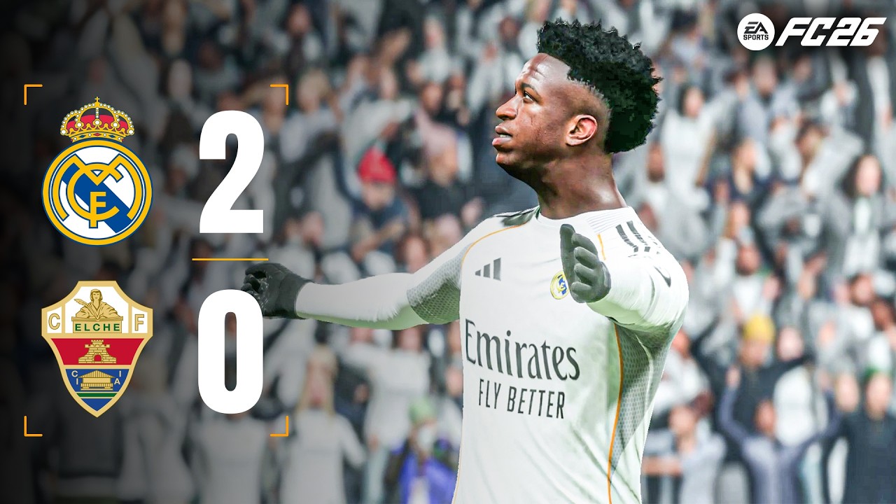 Real Madrid vs Elche Full Match – Unreal Goals! | EA FC 26