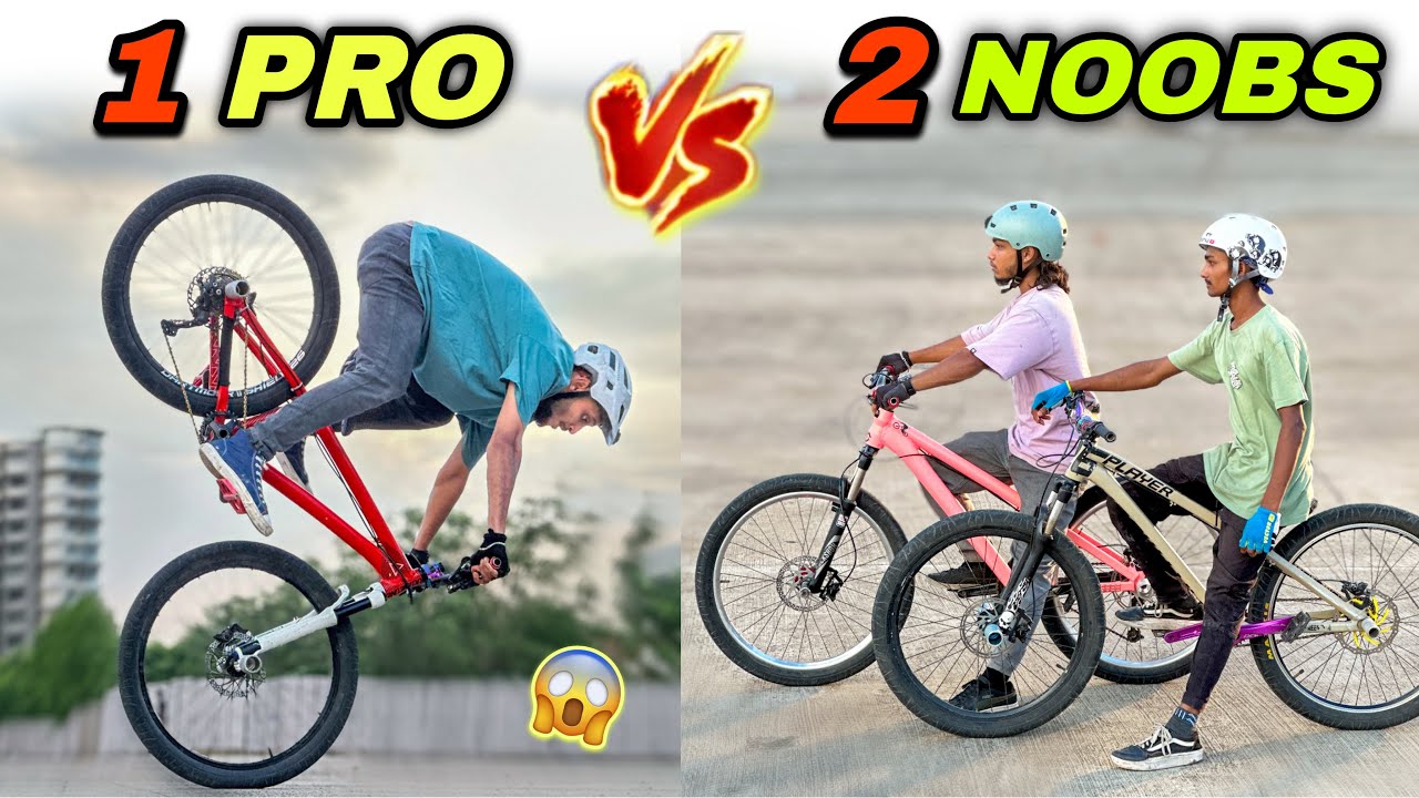STOPPIE CHALLENGE | 1 Pro Rider VS. 2 Beginners! Cycle Stunts