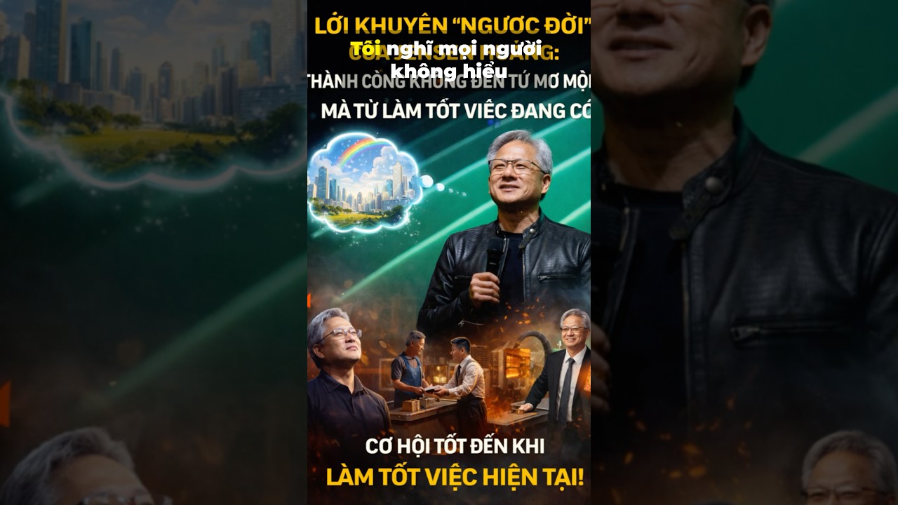 LỜI KHUYÊN “NGƯỢC ĐỜI” CỦA Jensen Huang: THÀNH CÔNG KHÔNG ĐẾN TỪ MƠ MỘNG,MÀ TỪ LÀM TỐT VIỆC ĐANG CÓ