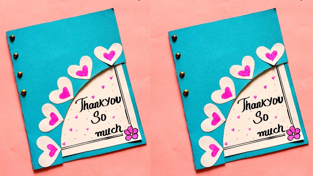 😍Thank you card / Easy & Beautiful Thank you Card / Amazing Thank you Greeting Card Ideas / 