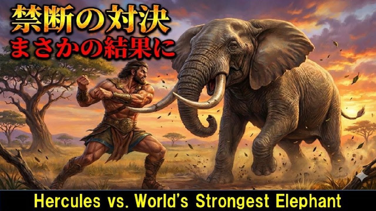 神と人のハーフ「ヘラクレス」VS最強アフリカゾウ！ゼウスの息子は勝てるのか？ 