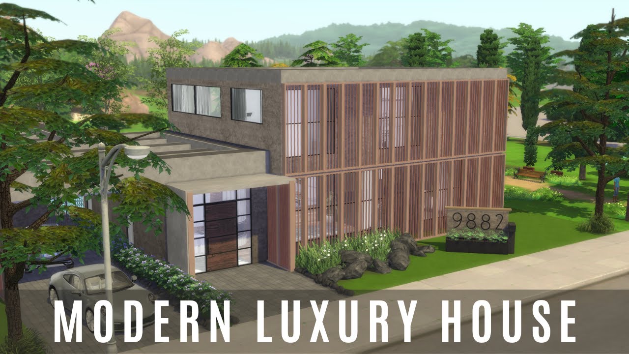 MODERN LUXURY HOUSE | THE SIMS 4 | SPEED BUILD | DL + CC