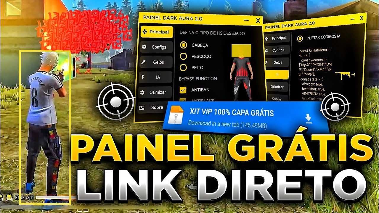 XIT FF 2026 ATUALIZADO 🚀PAINEL FFH4X ANDROID & IPHONE VIP | XIT GR&Aacute;TIS | REGEDIT MOBILE 📂LINK DIRETO