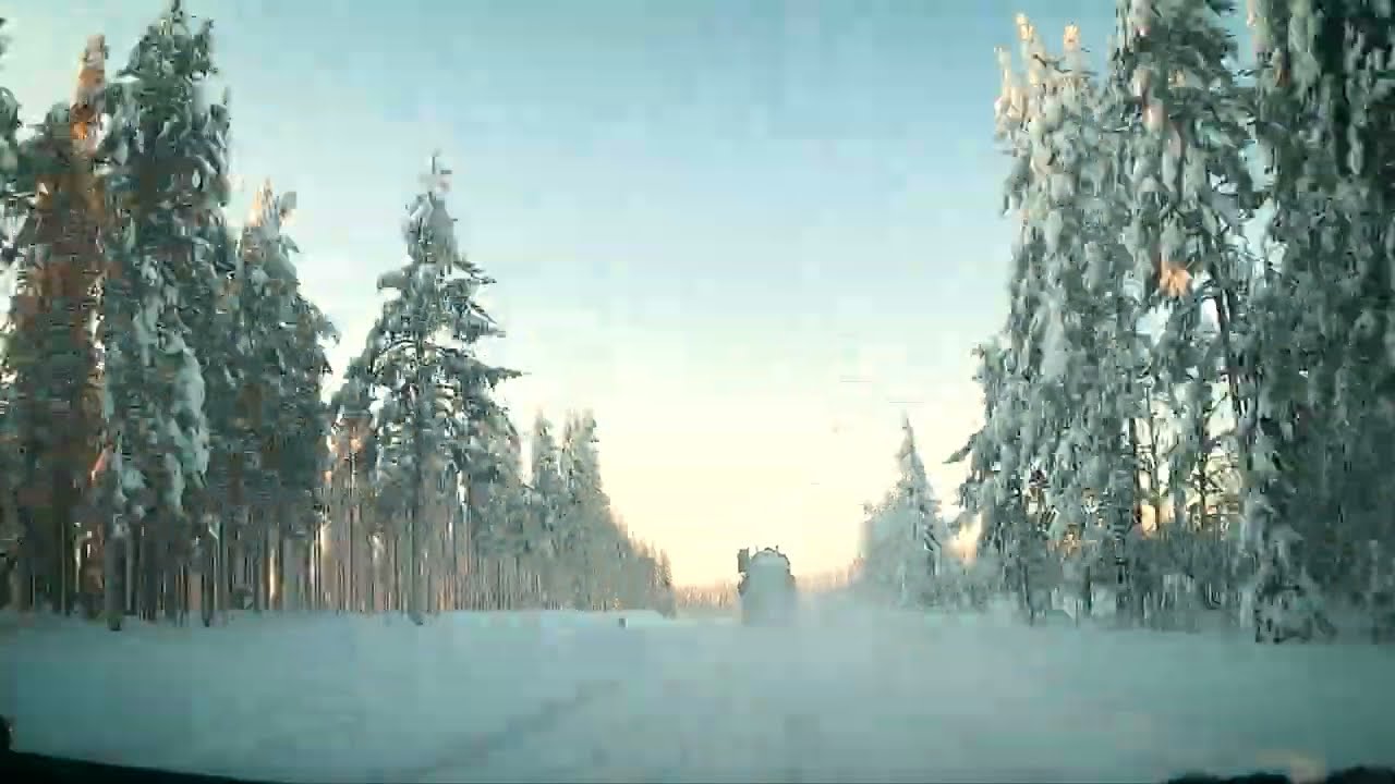Finland winter road: Ruka - Rovaniemi