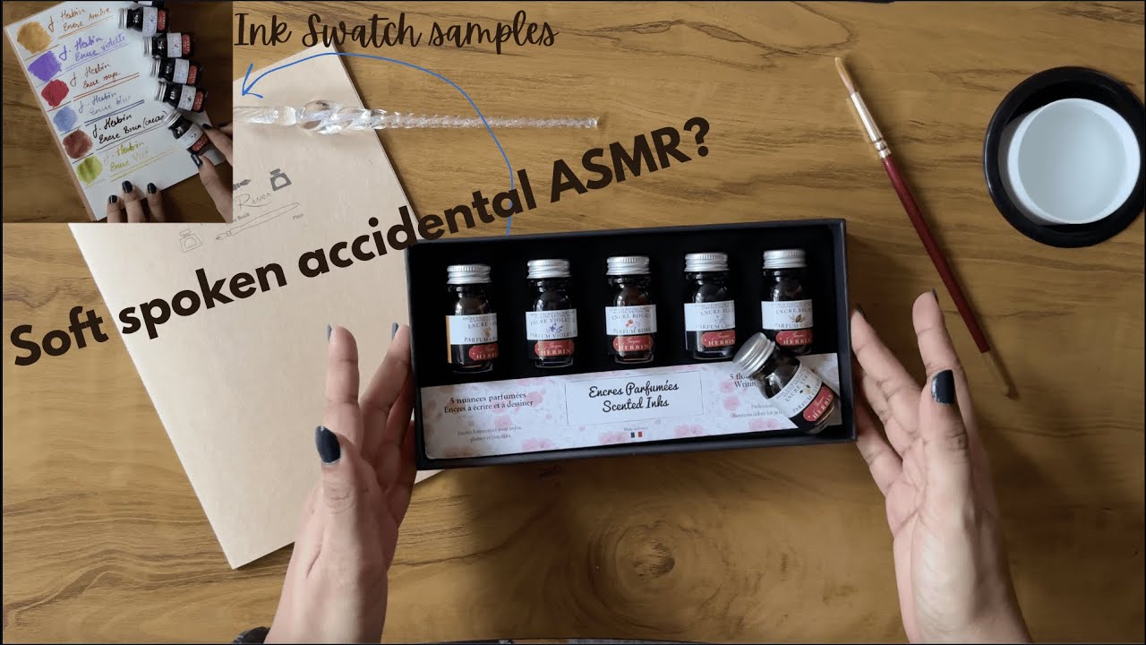 ☆Jacques Herbin 6 Perfumed Inks swatched with description of the scents| ASMR maybe?☆