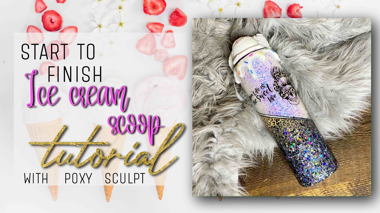 Dam fancy scoop tumbler with poxy sculpt (start to finish)