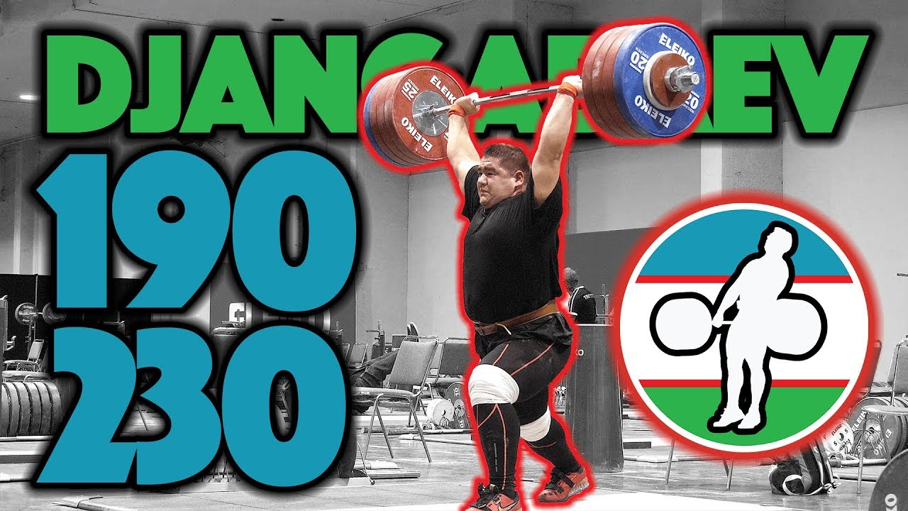 Rustam Djangabaev Heavy Training (190 Snatch, 230 C&J, 280x3 Back Squat w Pause) - 2017 WWC [4k 60]