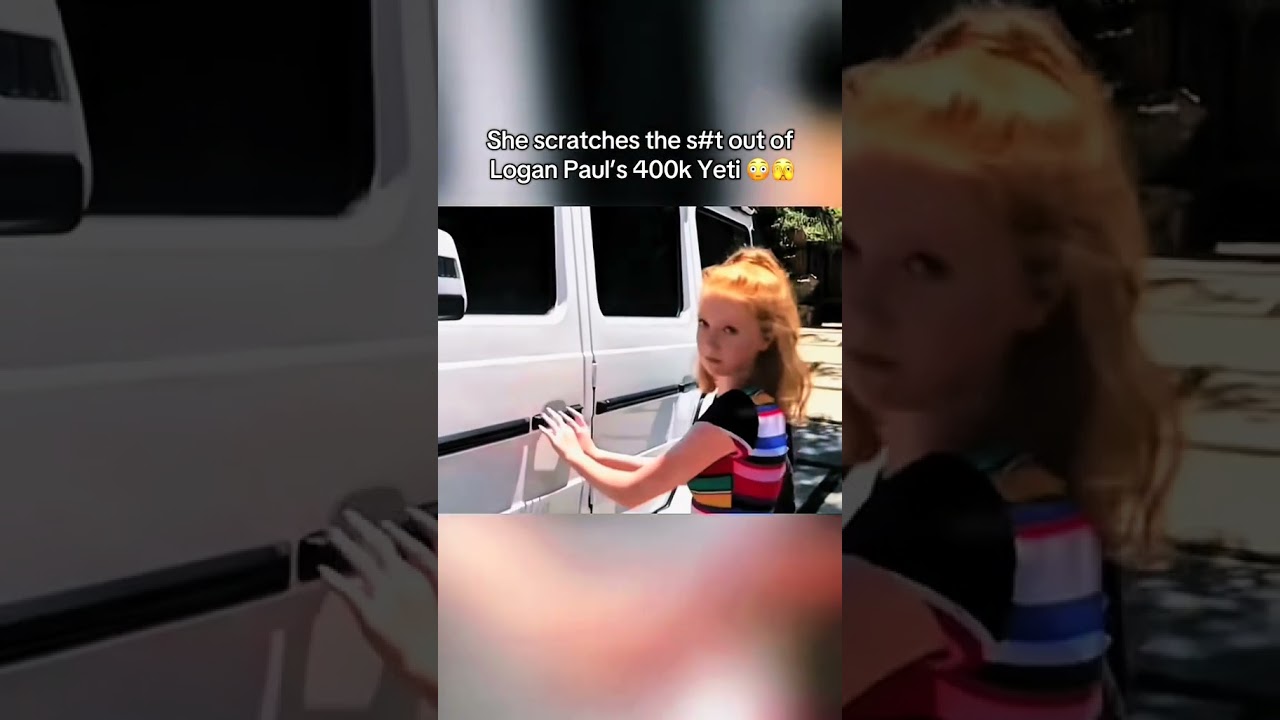 She did this to Logan Paul's 400k car | #loganpaul #asmr