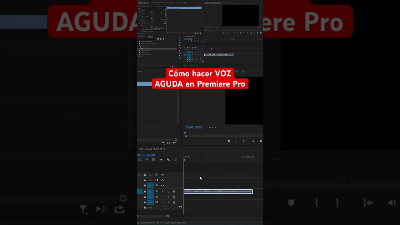 C&oacute;mo hacer voz aguda en Premiere Pro #premierepro #adobepremierepro
