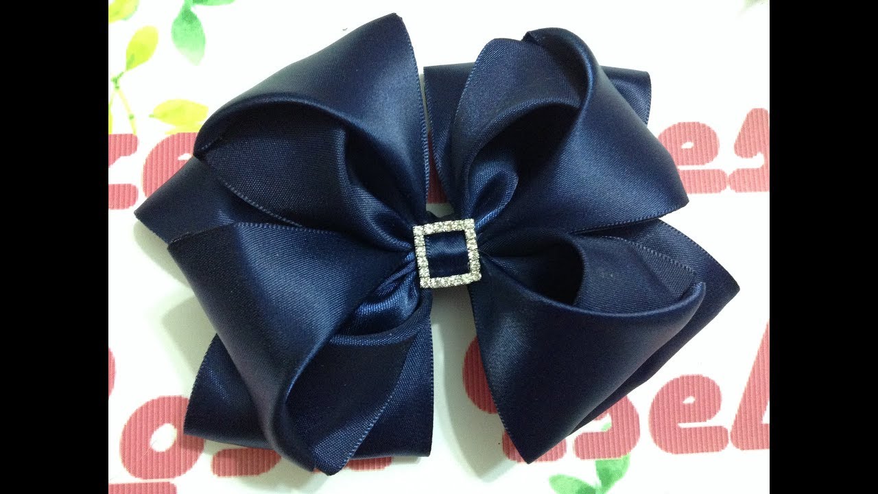 Moño elegante en cintas de satin VIDEO No.572 creaciones rosa isela