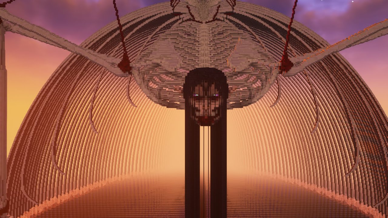 Founding Titan Eren in Minecraft 1:1 Megabuild Release | Attack on titan [The Rumbling Project]
