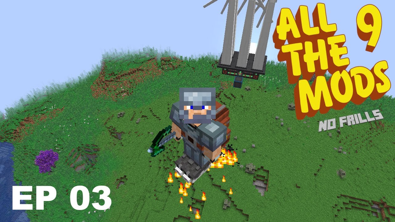 ATM9 No Frills - EP 03 - Wireless Power!
