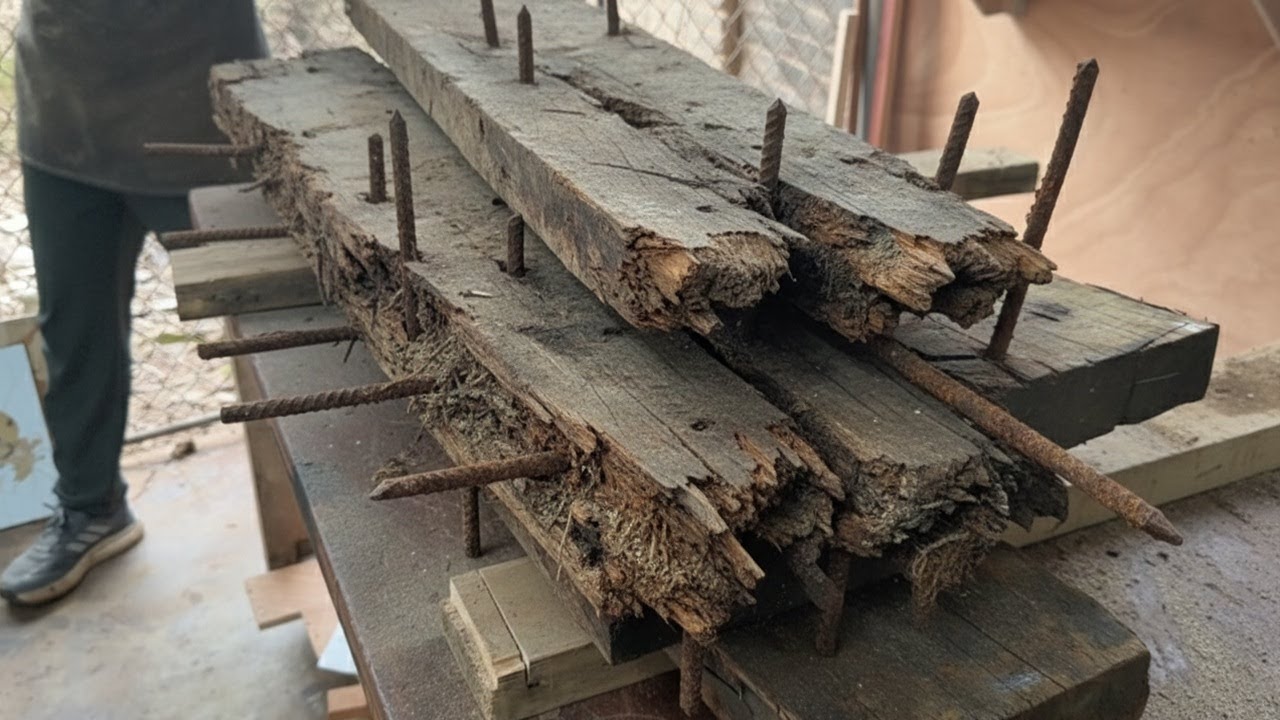 From Sea-Worn Junk to Luxury Furniture: Crafting a Bench from Old Boat Wood