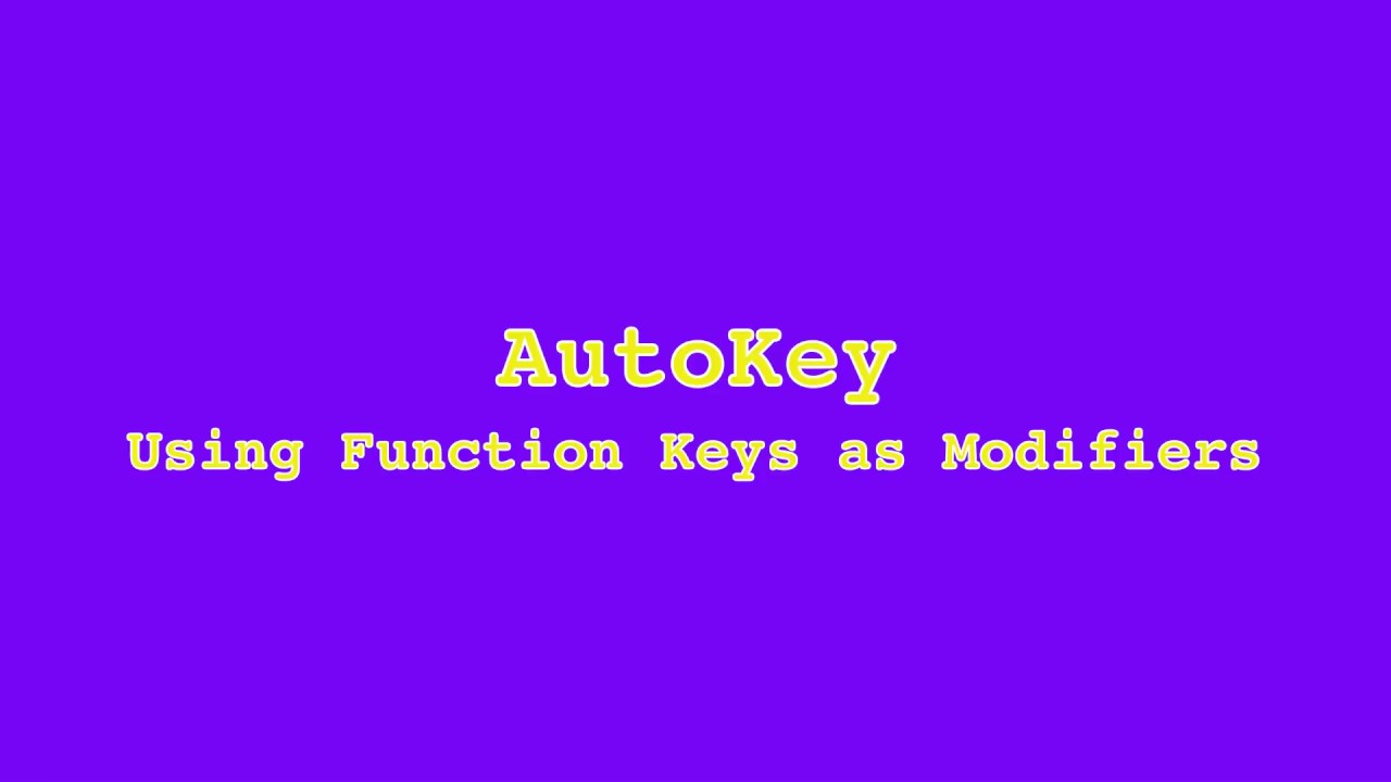 AutoKey Function Keys Remapping as modifiers with Xmodmap