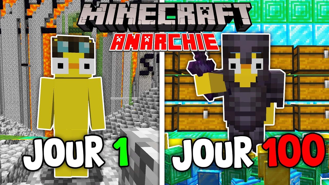 I Survived 100 Days on this Minecraft Anarchy Server... (2B2T)