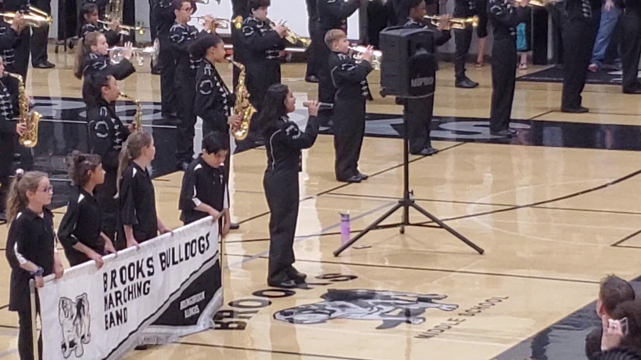Confident Brooks Middle School Marching Bulldogs Sept. 12, 2019