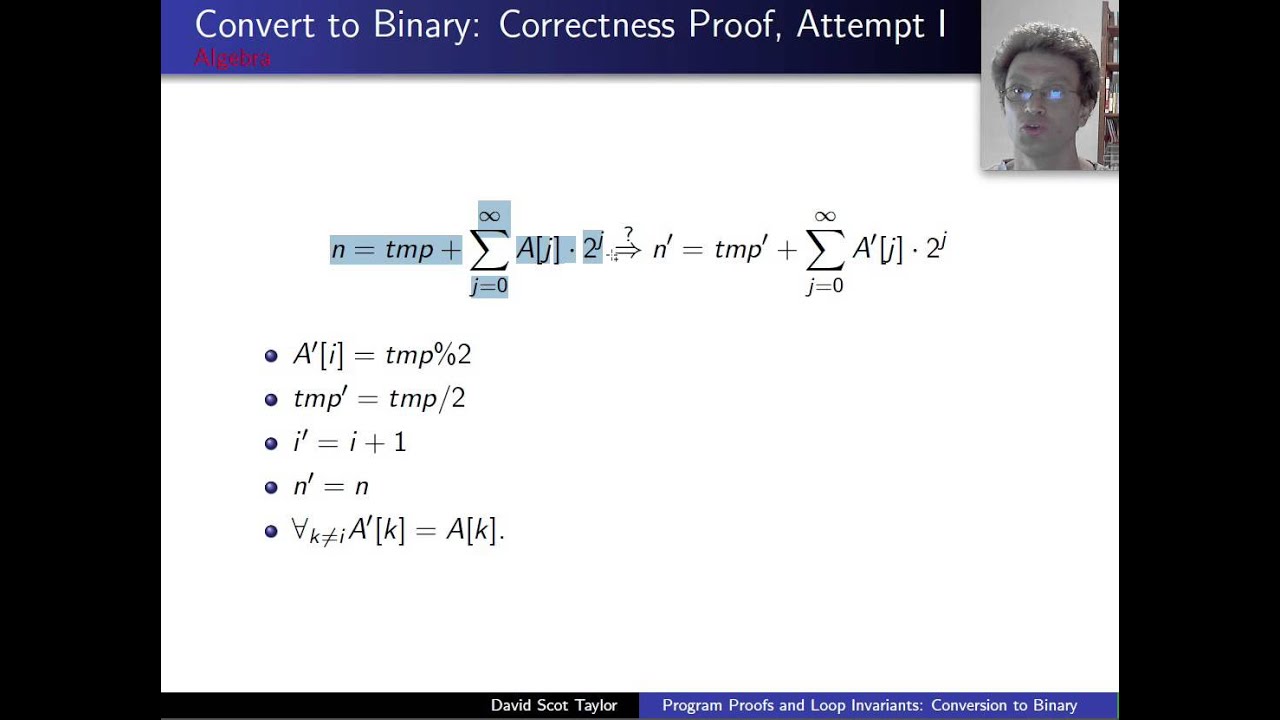 Conversion To Binary Proof