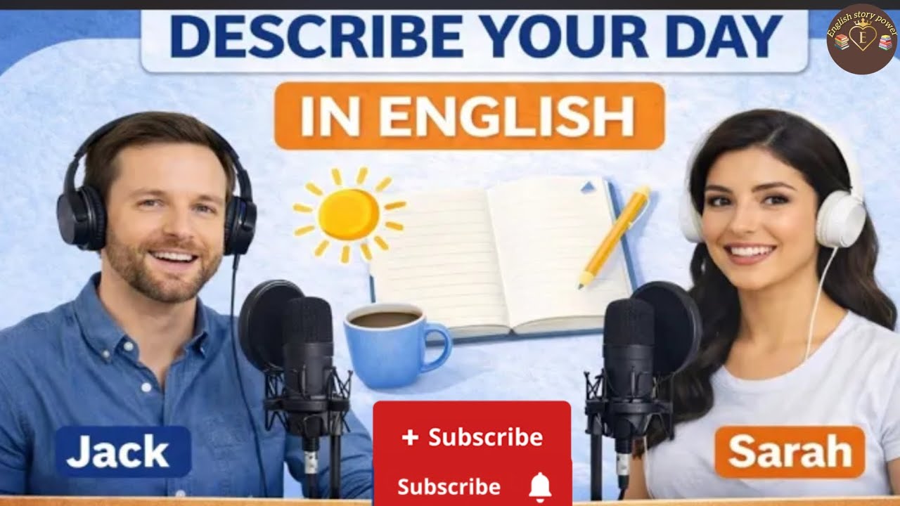 How to Describe your Day in english ⭐ Daily English story power @EasyConversationPodcast #youtube 