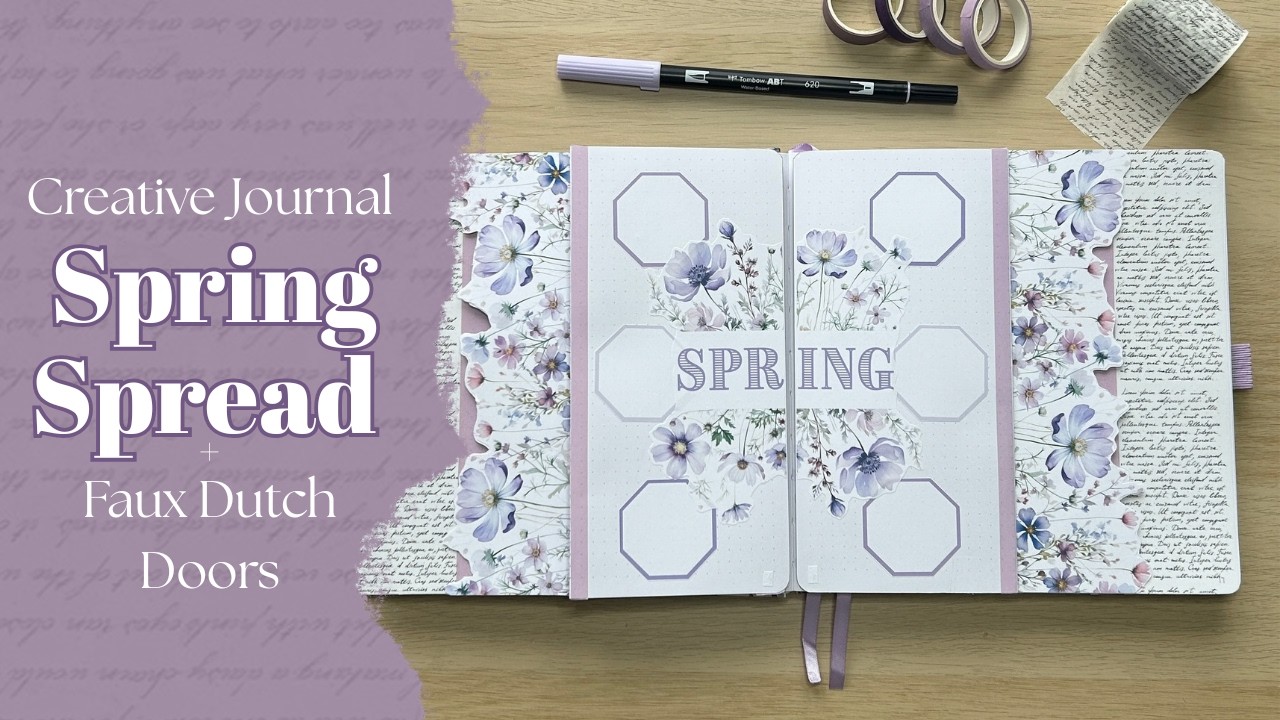 New Creative Journal Flip Through | Tiefossi 8x8 Lavender Journal + Spring Weekly Spread
