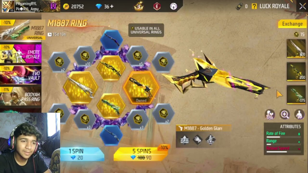 NEW M1887 RING EVENT FREE FIRE 🔥| NEW SHOTGUN SKIN EVENT SPIN 🤯| FREE FIRE NEW EVENT TODAY