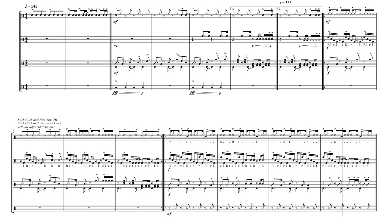 Drumline Cadence - Double Hammer
